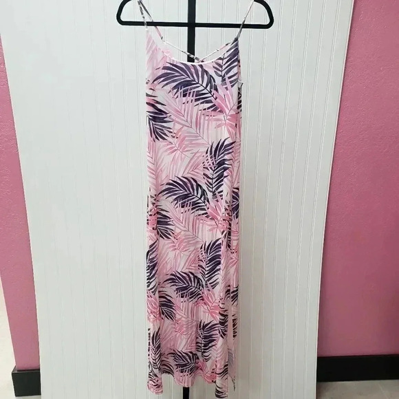 Jean-Pierre Klifa Pink Palm Maxi Dress - Picture 2 of 8